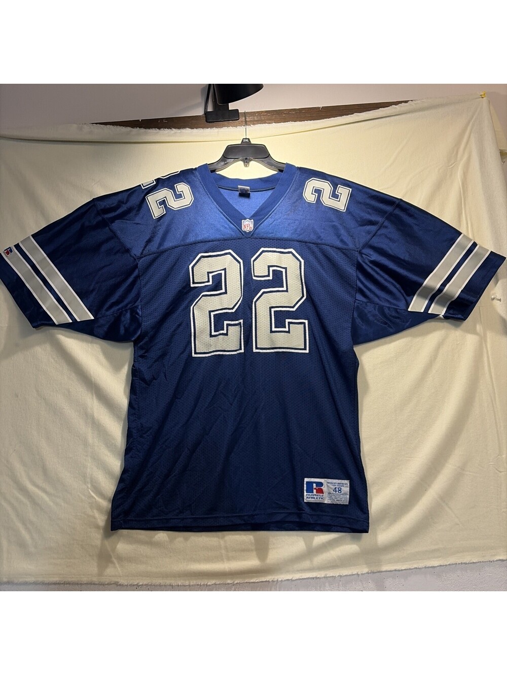 Vintage Emmit Smith #22 Dallas Cowboys Jersey Russell Athletics Sz 48